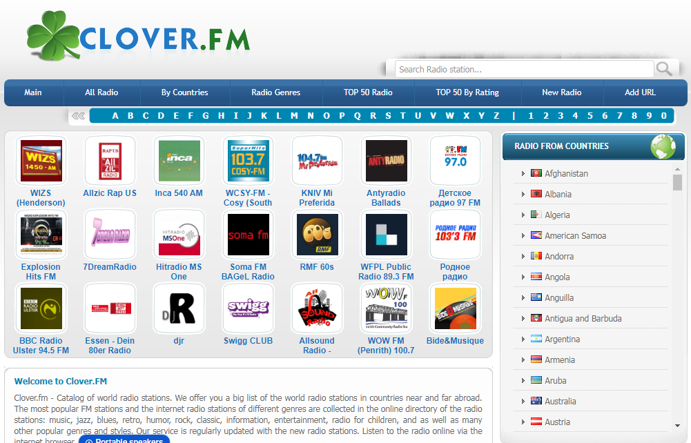 Clover.fm:全球在线电台聚合与搜索平台